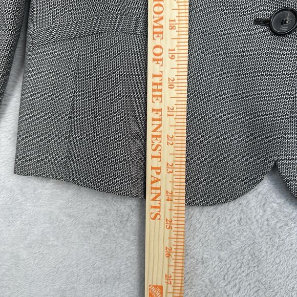 Talbots Petites Blazer Womens 12P Black White Wool Blend Career Office Business - Picture 12 of 16